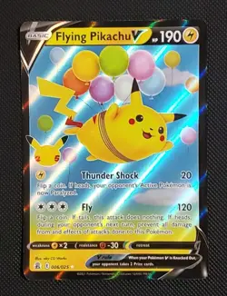 Pokemon TCG Flying Pikachu v Celebrations Holo Ultra Rare Card 006/025 - Image 1