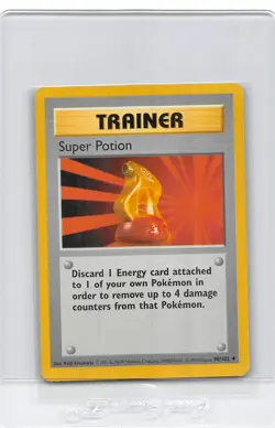 SUPER POTION 90/102 - SHADOWLESS BASE SET - VINTAGE WOTC Pokemon Card - LP - Image 1