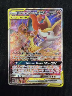 Pokemon Charizard & Braixen GX SM230 TAG TEAM Promo Holo 270 HP Basic Card - Image 3