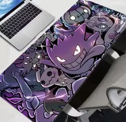 Gengar Pokemon Ghost Types Playmat Card Play Mat TCG Mimikyu Pad Mousepad 24” - Image 1