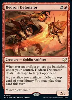 1x Hedron Detonator NM-Mint, English Commander: March of the Machine MTG Magic - Image 1