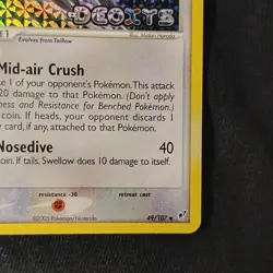 Swellow 49/107 Deoxys Reverse Holo Stamped Pokemon TCG NM - Image 4