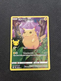 Pokemon TCG - Pikachu - 005/025 Celebrations - Holo Rare Card - Image 1