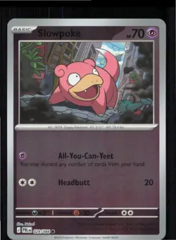 Slowpoke 029/084 Common Pitch Black Pokemon Reverse Holo Near Mint - Image 1