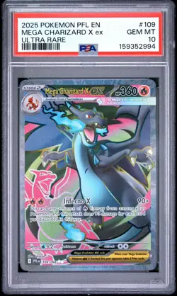 The Pokemon Company Mega Charizard X ex Phantasmal Flames Ultra Rare Holo PSA 10 - Image 1