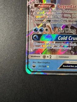 Pokemon Articuno GX 31/168 Sun&Moon Celestial Storm Ultra Rare NM - Image 5