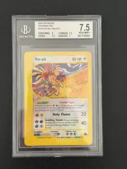 Pokemon 2003 Ho-Oh Crystal 149/144 BGS 7.5 Reverse Holo Skyridge English Wotc - Image 2