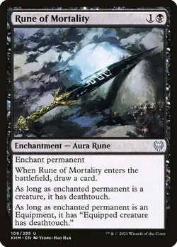 Rune of Mortality 1x MtG Kaldheim SP/NM - Image 1
