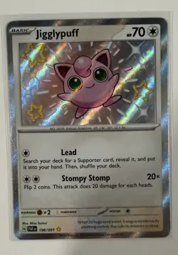 Pokemon TCG Paldean Fates Shiny Holo Lot of 4 Jigglypuff 198/091 + More - Image 3