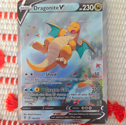 Pokemon Dragonite V 192/203 SWSH07 Evolving Skies Ultra Rare Full Art Holo - Image 1
