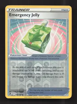 Emergency Jelly 155/195 Uncommon Silver Tempest Pokemon Reverse Holo MP - Image 1