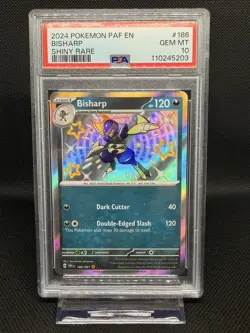 2024 Pokemon Paldean Fates Bisharp Shiny Rare PSA 10 Gem Mint Low Pop - Image 1