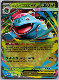 Mega Venusaur ex 003/132 Double Rare Mega Evolution Pokemon Holo Near Mint - Image 1