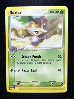 NUZLEAF 48/100 UNCOMMON SANDSTORM POKEMON LIGHTLY PLAYED - Image 1