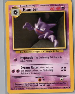 Haunter 29/102 Uncommon Base Set Unlimited Pokemon Lightly Played - Image 1