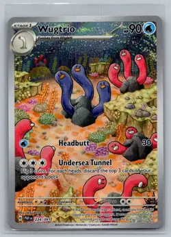 Wugtrio 224/091 Illustration Rare Paldean Fates Pokemon Holo Near Mint - Image 1