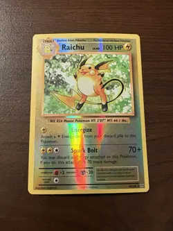 Pokemon TCG Raichu Evolutions 36/108 Reverse Holo Holo Rare LP - Image 1