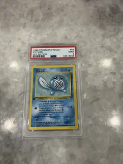 1999 POKEMON FRENCH BASE SET #59 PITTARD 1ST EDITION POLIWAG PSA 9 - Image 1