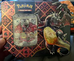 Pokemon TCG Scarlet & Violet Paldean Fates Shiny Charizard EX Tin Factory SEALED - Image 1