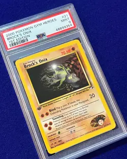 PSA 9 Brock's Onix #21 1st Edition Gym Heroes 2000 Pokemon MINT - Image 2