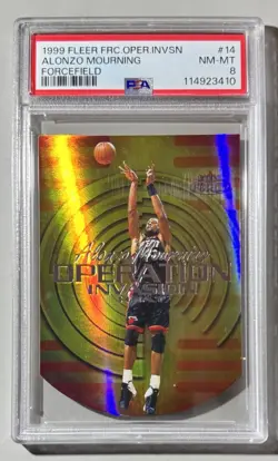Alonzo Mourning 1999 Fleer Force Operation Invasion Forcefield PSA 8 Die-Cut SP - Image 1
