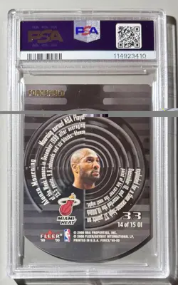 Alonzo Mourning 1999 Fleer Force Operation Invasion Forcefield PSA 8 Die-Cut SP - Image 2