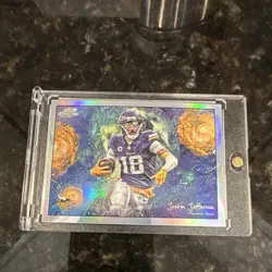 2025 Topps Chrome Cosmic Justin Jefferson SP Stars In The Night Vikings STN-19 - Image 1