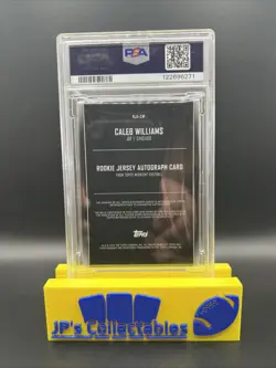 2024 Topps Midnight Caleb Williams Rookie Jersey Auto Moon Beam SP PSA 8 Auto 10 - Image 2