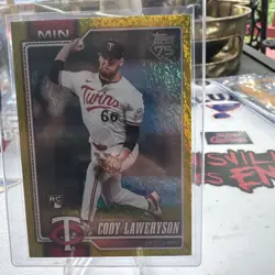 2026 Topps Series 2- Cody Laweryson 75 Yellow Sandglitter Foil /399 RC - Image 1