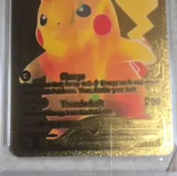 Pokemon Gold Foil Custom Pikachu - Image 3