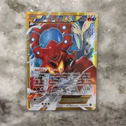Volcanion EX 115/114 XY Steam Siege Secret Rare Full Art Holo Pokemon TCG - Image 1