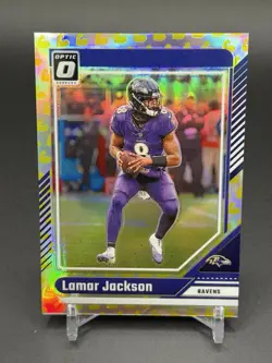 2024 Panini Donruss Optic Lamar Jackson #13 Flex Emoji 💪 /149 Ravens SP - Image 1