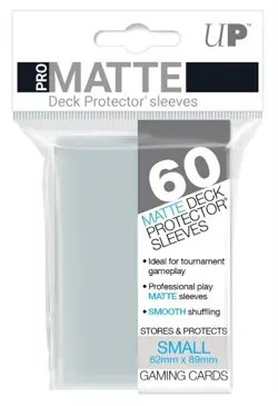 60 Ultra PRO Matte Small / Japanese Deck Protector Card Sleeves Clear 62 x 89mm 74427844912 - Image 1