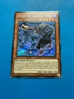 YUGIOH Secret Rare Secret Six Samurai - Doji SPWA-EN004 1st Edition - Image 1