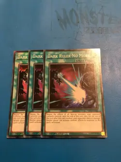 YUGIOH 3x Super Rare Dark Ruler No More RA01-EN060 1st Edition - Image 1