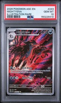 Mightyena 243/217 Me: Ascended Heroes Holo PSA 10 - Image 1