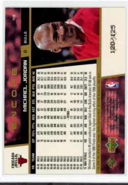 1998-99 Upper Deck Michael Jordan Gold FX Holo Encore /125 #109 No. 120 Rare! - Image 2