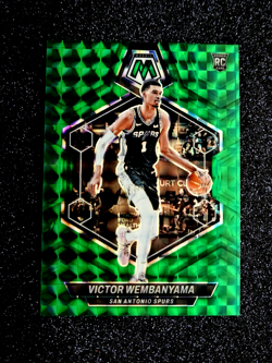 2023-24 Panini Mosaic Prizm RC Victor Wembanyama Green Mosaic Rookie MINT #238 - Image 3