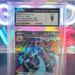 CGC 9 Mega Charizard X Ex 023 Me: Mega Evolution Promo Holo English 360 HP - Image 1