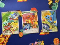 Pokemon First Partner Illustration Collection Series 1 Kanto Gen 1 Starters (NM) - Image 1