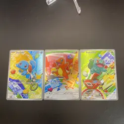 Pokemon First Partner Illustration Collection Series 1 Kanto Gen 1 Starters (NM) - Image 1