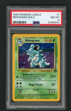 1999 Pokemon Jungle #7 Nidoqueen Holo PSA 8 NM-MT Unlimited Pokemon Card - Image 1