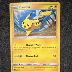 Pokemon TCG Pikachu SM81 Promo Holo English 70 HP Lightning Basic - Image 1