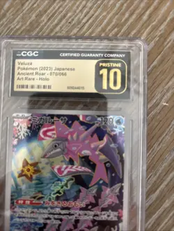 CGC 10 Pristine Japanese Pokemon 2023 Veluza 070/066 SV4K Art Rare - Image 5