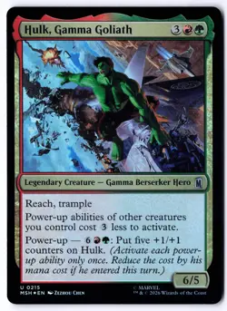 Hulk, Gamma Goliath MSH 215 Magic: The Gathering Foil UC NM - Image 1