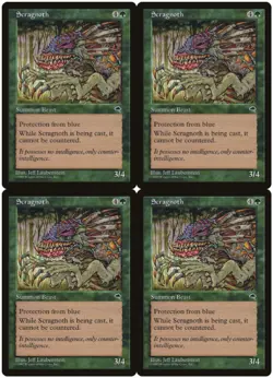 MTG Scragnoth x4 Tempest Uncommon NM/LP Playset - Image 1