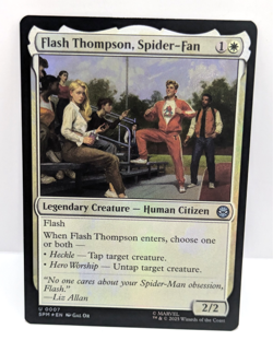 MTG Spiderman - Flash Thompson, Spider-Fan - Uncommon - Foil - SPG 007 - - Image 1