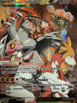 POKEMON GROUDON EX DOUBLE CRISIS FULL ART 15/34 HOLO CARD - Image 5