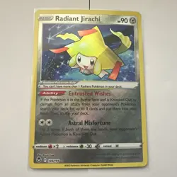 Radiant Jirachi 120/195 Silver Tempest Ultra Rare Holo Pokemon TCG Card NM/MINT - Image 1