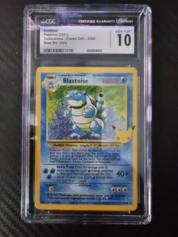 CGC 10 GEM MINT Blastoise Holo Celebrations Classic Collection 2/102 Pokemon - Image 1
